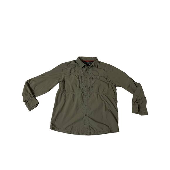 North Face Green Mens Large Button-Down Shirt in good condition. - Picture 1 of 6